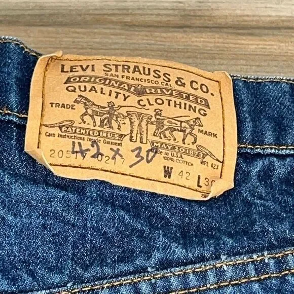 Vintage Levis 505 20505 Orange Tab Jeans Men’s 42X30 70s-80s USA Made Cowboy